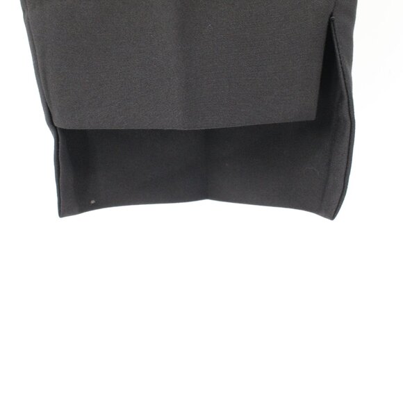 NWT Zara pants women's 4 Asymmetric Hem black cotton blend career preppy work - Picture 5 of 15